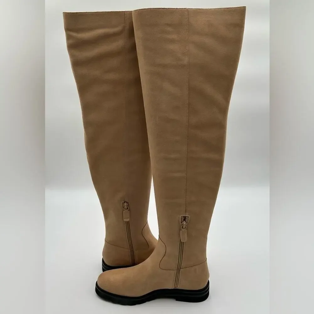Stuart Weitzman Over-the-Knee Boots Sand Color Size 8 B NWT
